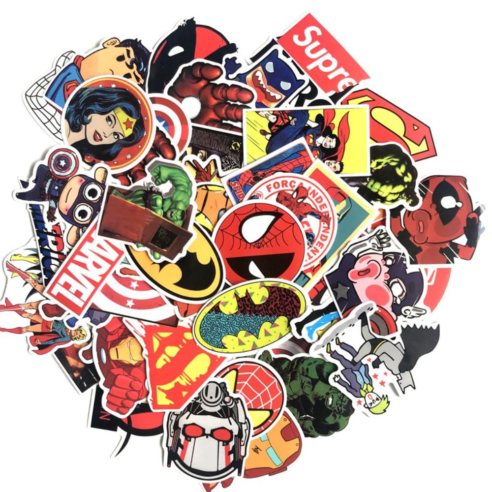 Marvel / DC 50pcs Sticker Set